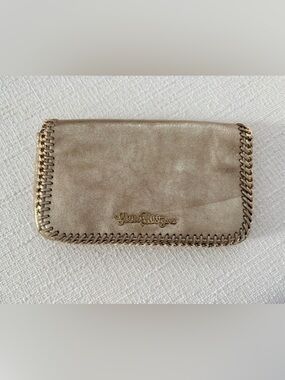 Lilly Pulitzer Metallic Gold Chain-Trim Clutch